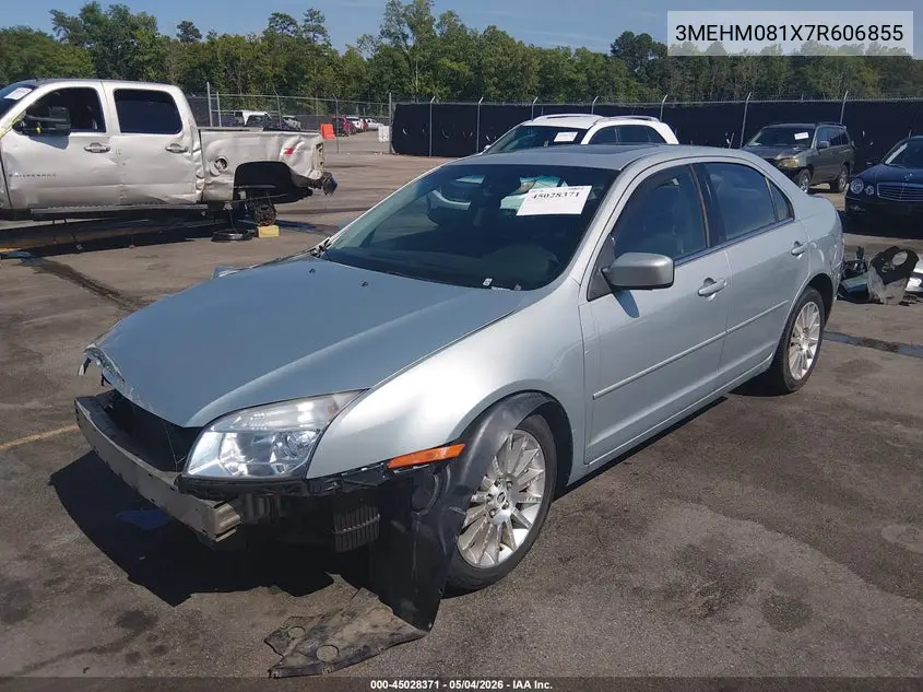 2007 Mercury Milan V6 Premier VIN: 3MEHM081X7R606855 Lot: 45028371