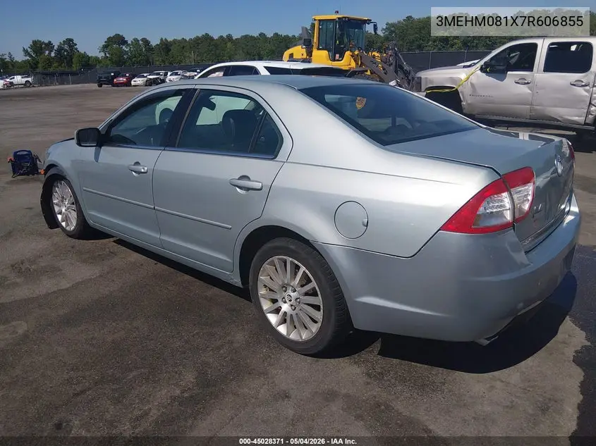 2007 Mercury Milan V6 Premier VIN: 3MEHM081X7R606855 Lot: 45028371