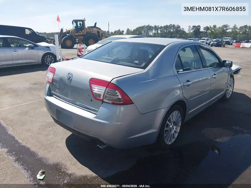 2007 Mercury Milan V6 Premier VIN: 3MEHM081X7R606855 Lot: 45028371