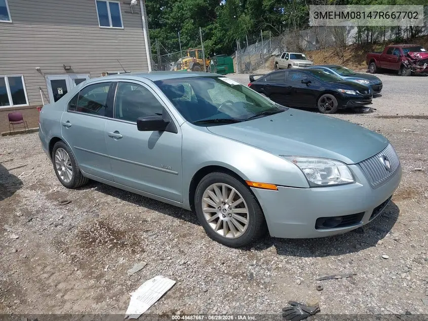 2007 Mercury Milan Premier VIN: 3MEHM08147R667702 Lot: 45487667