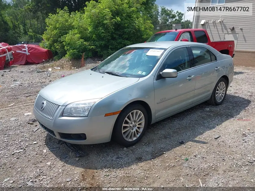 2007 Mercury Milan Premier VIN: 3MEHM08147R667702 Lot: 45487667