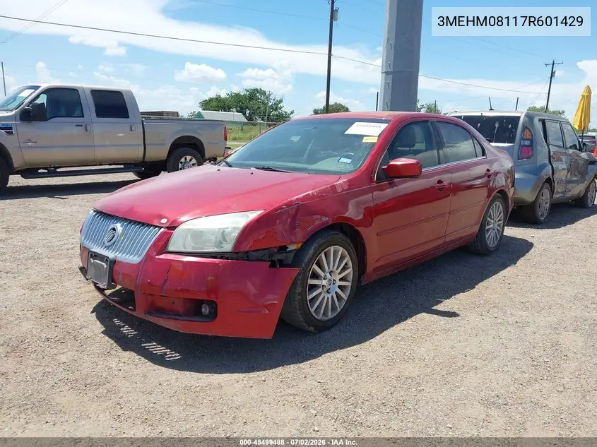 2007 Mercury Milan Premier VIN: 3MEHM08117R601429 Lot: 45499488
