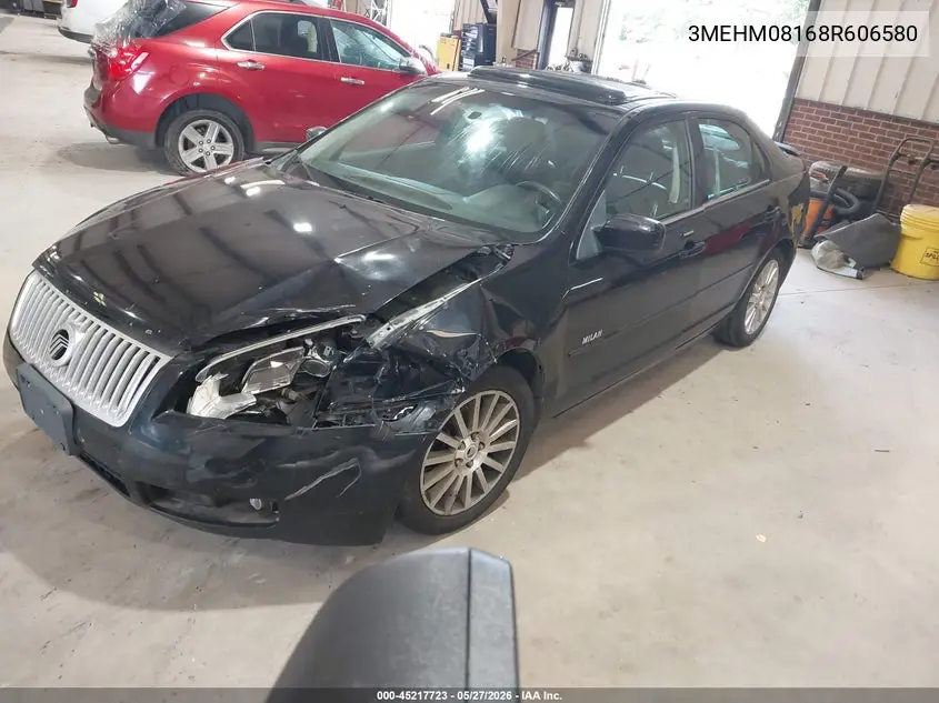 2008 Mercury Milan V6 Premier VIN: 3MEHM08168R606580 Lot: 45217723