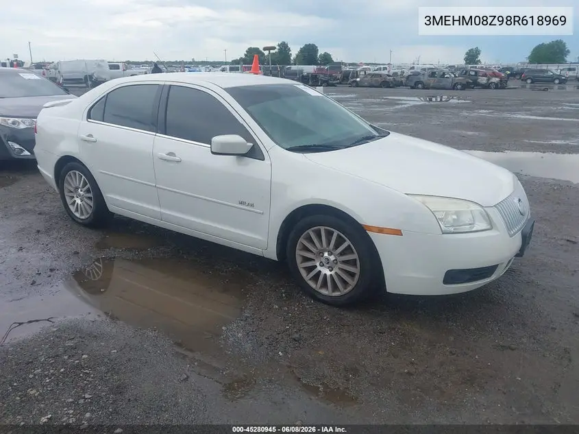 2008 Mercury Milan I4 Premier VIN: 3MEHM08Z98R618969 Lot: 45280945