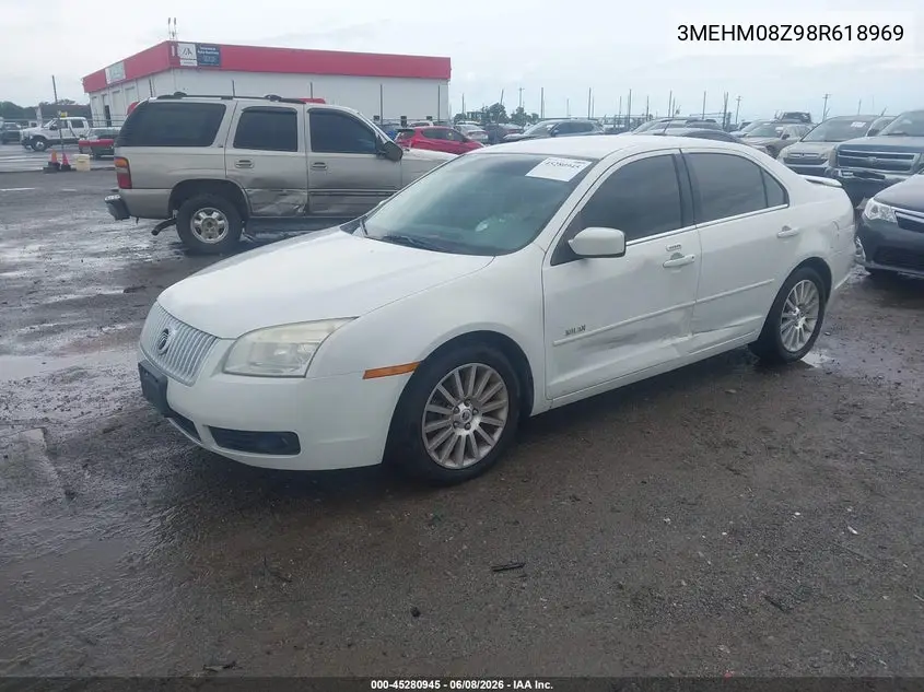 2008 Mercury Milan I4 Premier VIN: 3MEHM08Z98R618969 Lot: 45280945