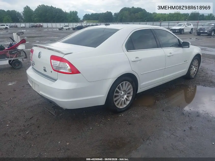 2008 Mercury Milan I4 Premier VIN: 3MEHM08Z98R618969 Lot: 45280945