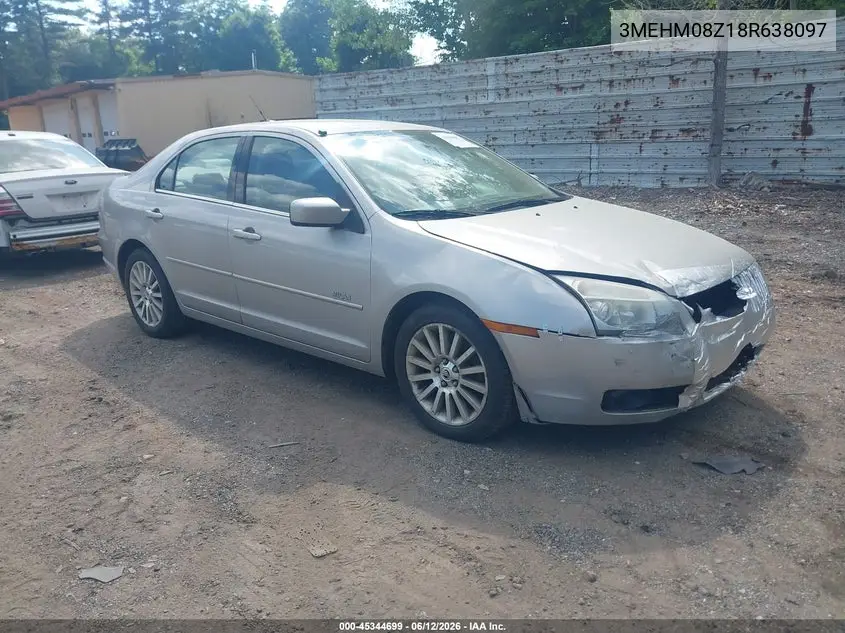 2008 Mercury Milan I4 Premier VIN: 3MEHM08Z18R638097 Lot: 45344699