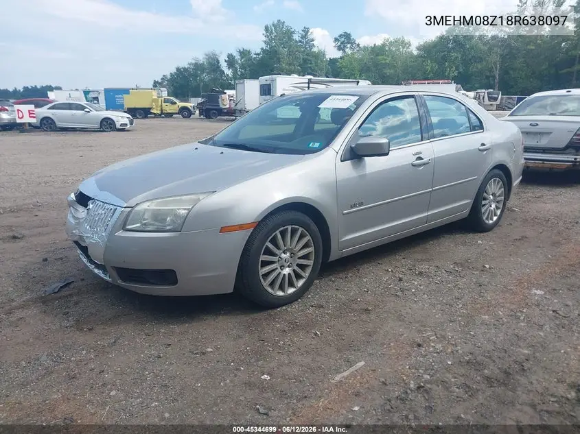 2008 Mercury Milan I4 Premier VIN: 3MEHM08Z18R638097 Lot: 45344699