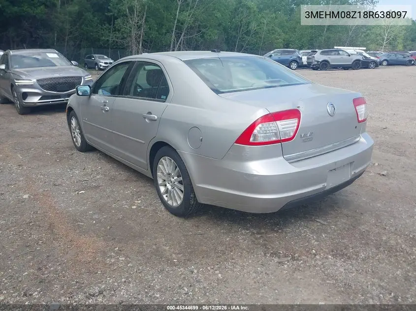 2008 Mercury Milan I4 Premier VIN: 3MEHM08Z18R638097 Lot: 45344699