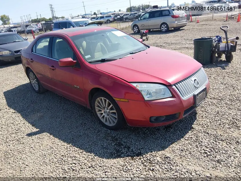 2008 Mercury Milan V6 Premier VIN: 3MEHM08148R661481 Lot: 45631422