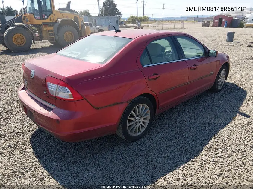 2008 Mercury Milan V6 Premier VIN: 3MEHM08148R661481 Lot: 45631422