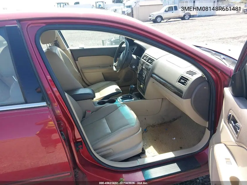 2008 Mercury Milan V6 Premier VIN: 3MEHM08148R661481 Lot: 45631422