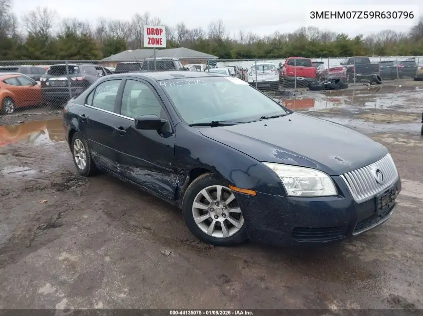 2009 Mercury Milan I4 VIN: 3MEHM07Z59R630796 Lot: 44135075