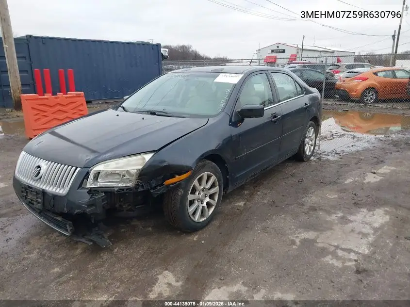 2009 Mercury Milan I4 VIN: 3MEHM07Z59R630796 Lot: 44135075
