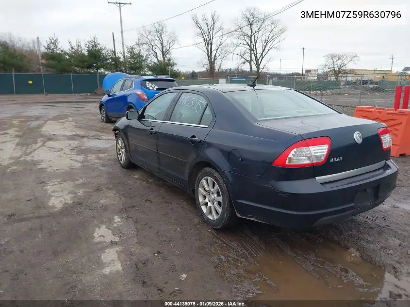 2009 Mercury Milan I4 VIN: 3MEHM07Z59R630796 Lot: 44135075