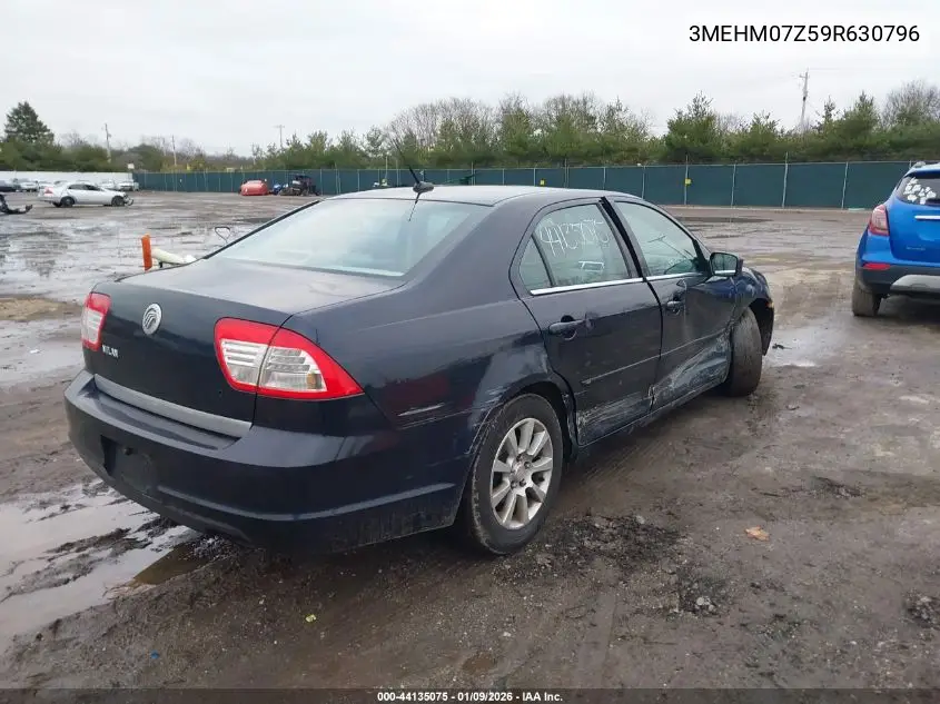 2009 Mercury Milan I4 VIN: 3MEHM07Z59R630796 Lot: 44135075