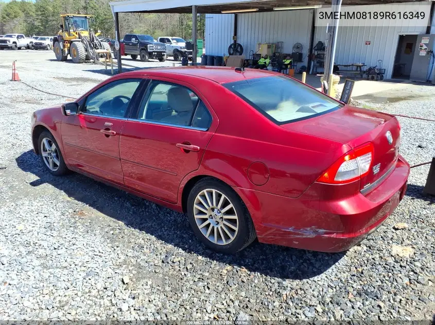 2009 Mercury Milan V6 Premier VIN: 3MEHM08189R616349 Lot: 44637254