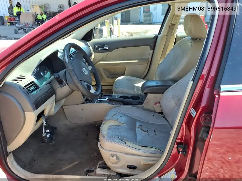 2009 Mercury Milan V6 Premier VIN: 3MEHM08189R616349 Lot: 44637254