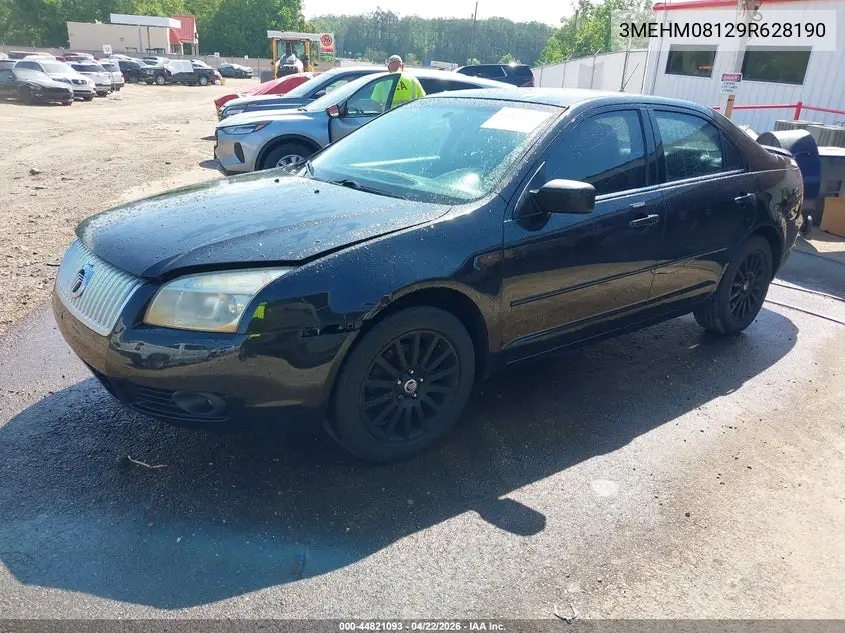 2009 Mercury Milan V6 Premier VIN: 3MEHM08129R628190 Lot: 44821093