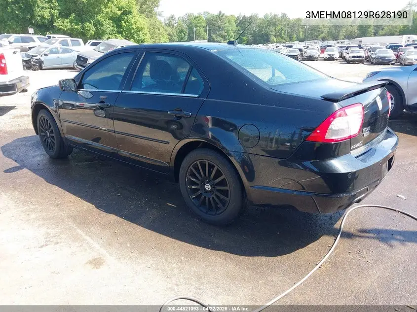2009 Mercury Milan V6 Premier VIN: 3MEHM08129R628190 Lot: 44821093