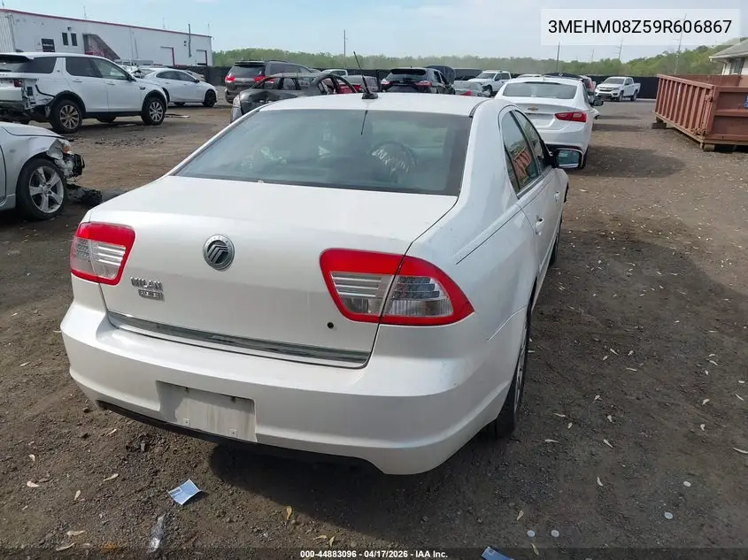 2009 Mercury Milan I4 Premier VIN: 3MEHM08Z59R606867 Lot: 44883096