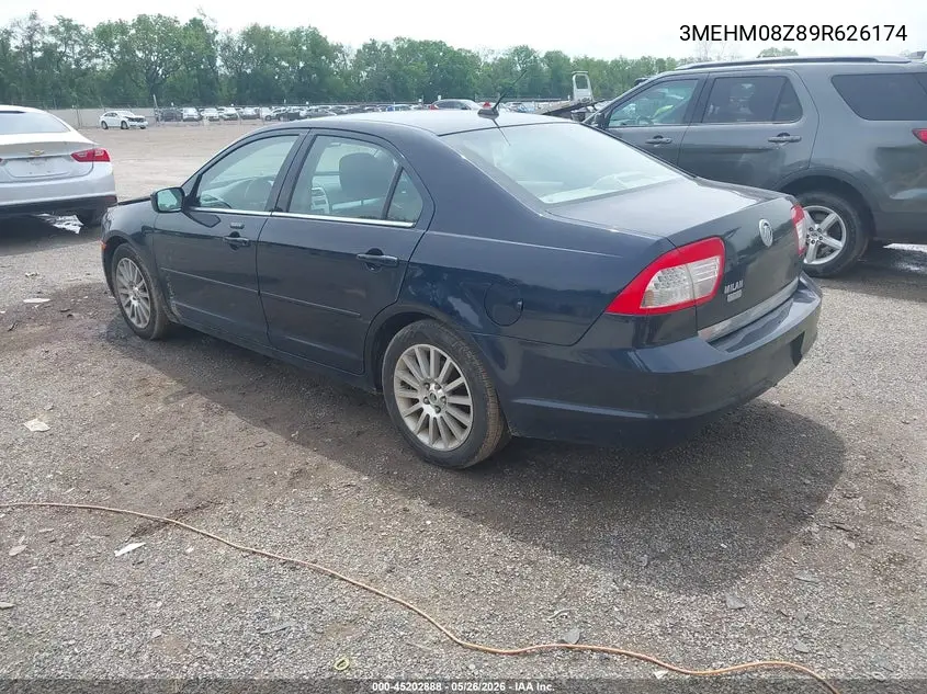 2009 Mercury Milan I4 Premier VIN: 3MEHM08Z89R626174 Lot: 45202888