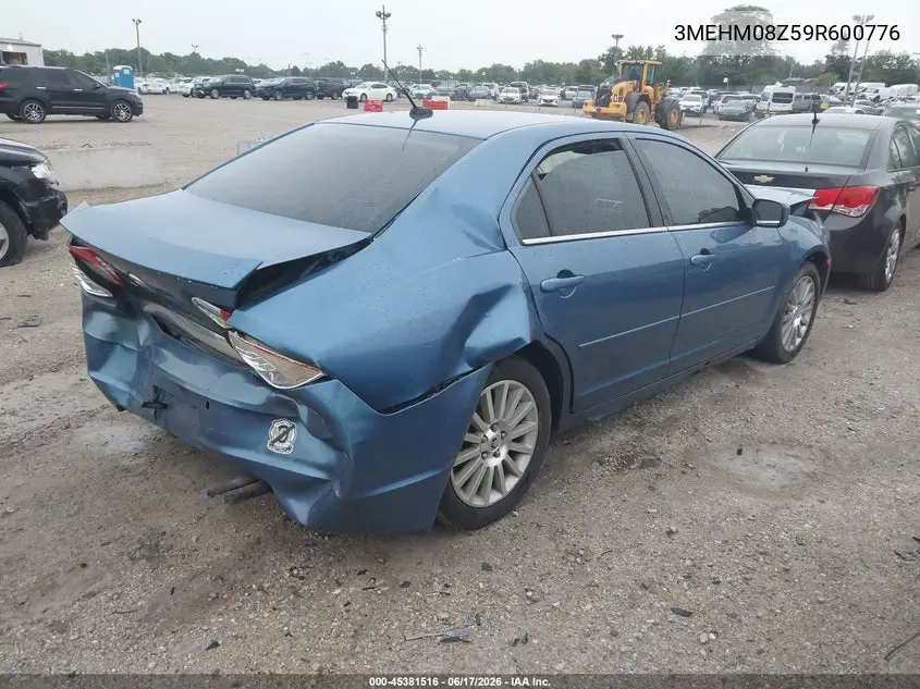 2009 Mercury Milan Premier VIN: 3MEHM08Z59R600776 Lot: 45381516