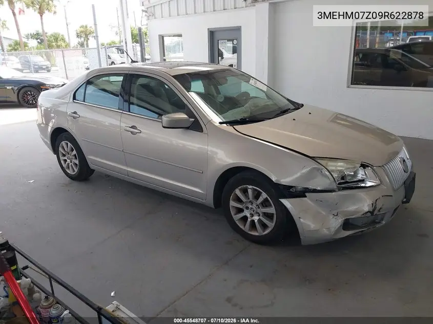 2009 Mercury Milan I4 VIN: 3MEHM07Z09R622878 Lot: 45548707