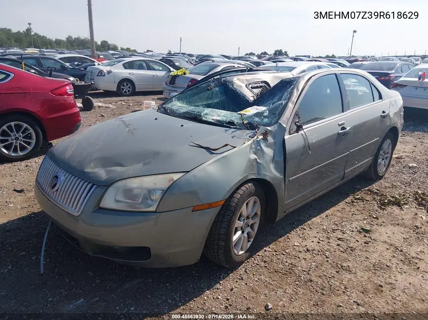 2009 Mercury Milan I4 VIN: 3MEHM07Z39R618629 Lot: 45563930
