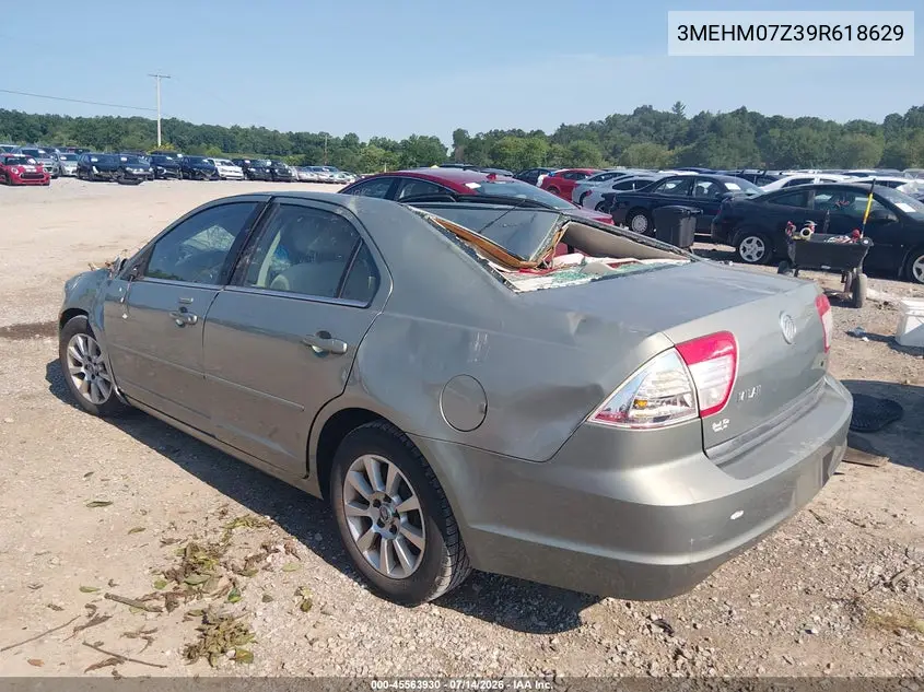 2009 Mercury Milan I4 VIN: 3MEHM07Z39R618629 Lot: 45563930