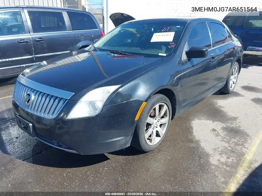2010 Mercury Milan Premier VIN: 3MEHM0JG7AR651564 Lot: 44648463