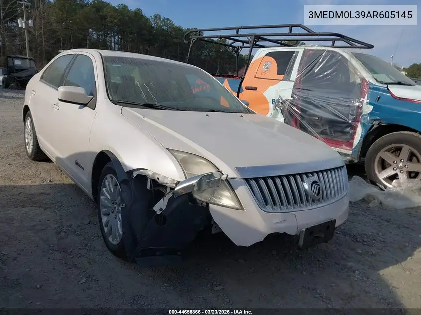 2010 Mercury Milan Hybrid VIN: 3MEDM0L39AR605145 Lot: 44658866