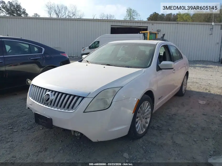 2010 Mercury Milan Hybrid VIN: 3MEDM0L39AR605145 Lot: 44658866