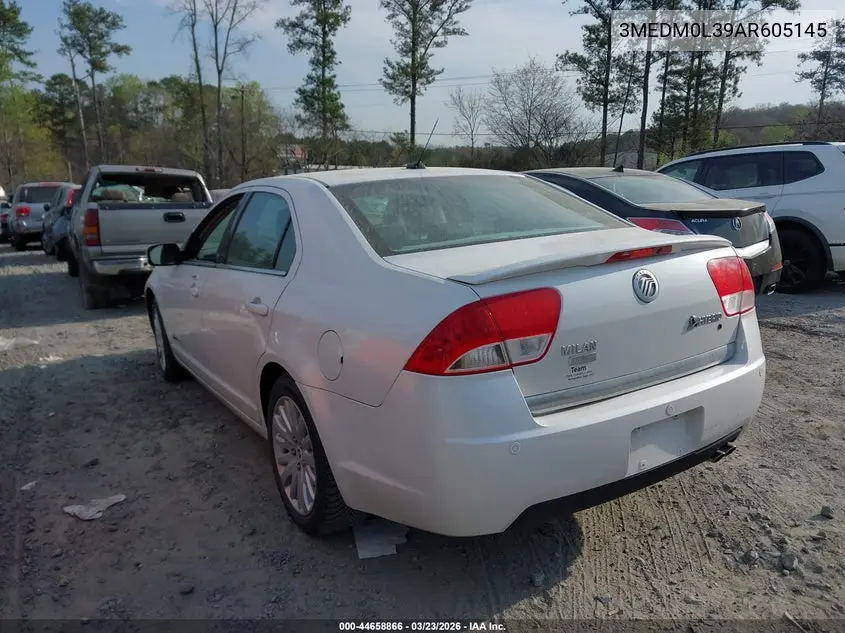 2010 Mercury Milan Hybrid VIN: 3MEDM0L39AR605145 Lot: 44658866