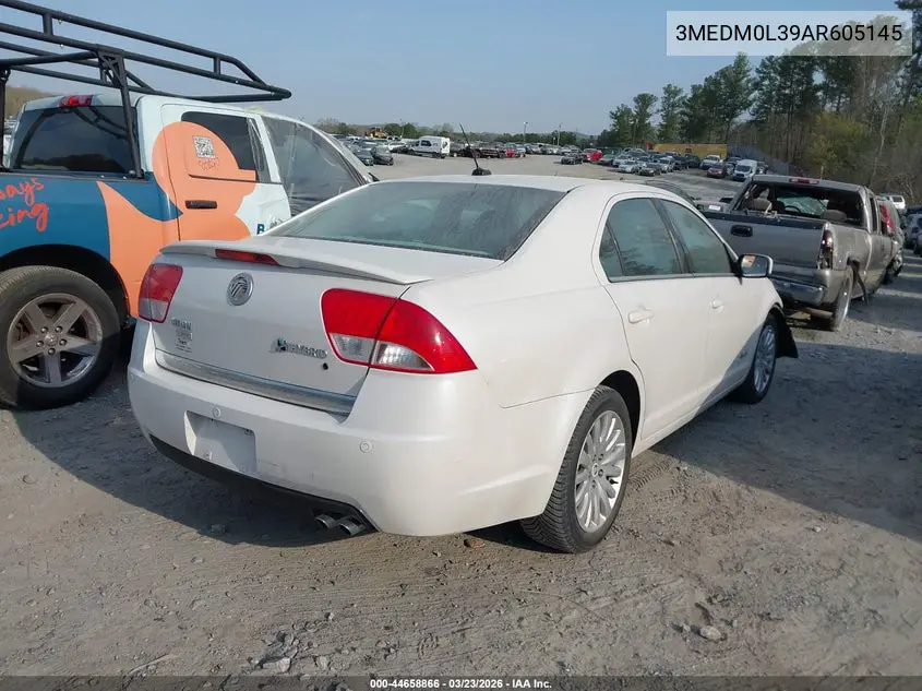 2010 Mercury Milan Hybrid VIN: 3MEDM0L39AR605145 Lot: 44658866