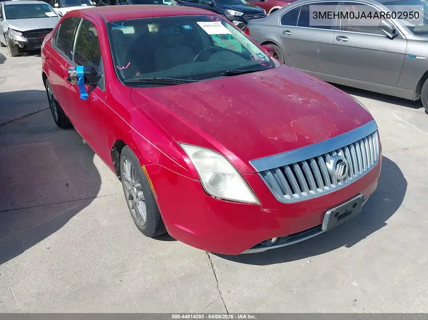 2010 Mercury Milan Premier VIN: 3MEHM0JA4AR602950 Lot: 44814293