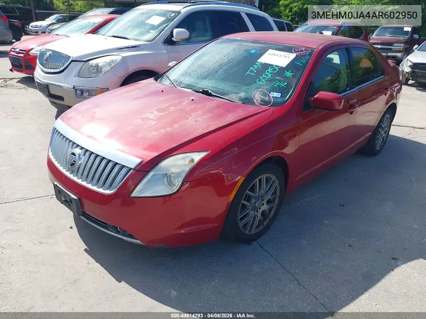 2010 Mercury Milan Premier VIN: 3MEHM0JA4AR602950 Lot: 44814293