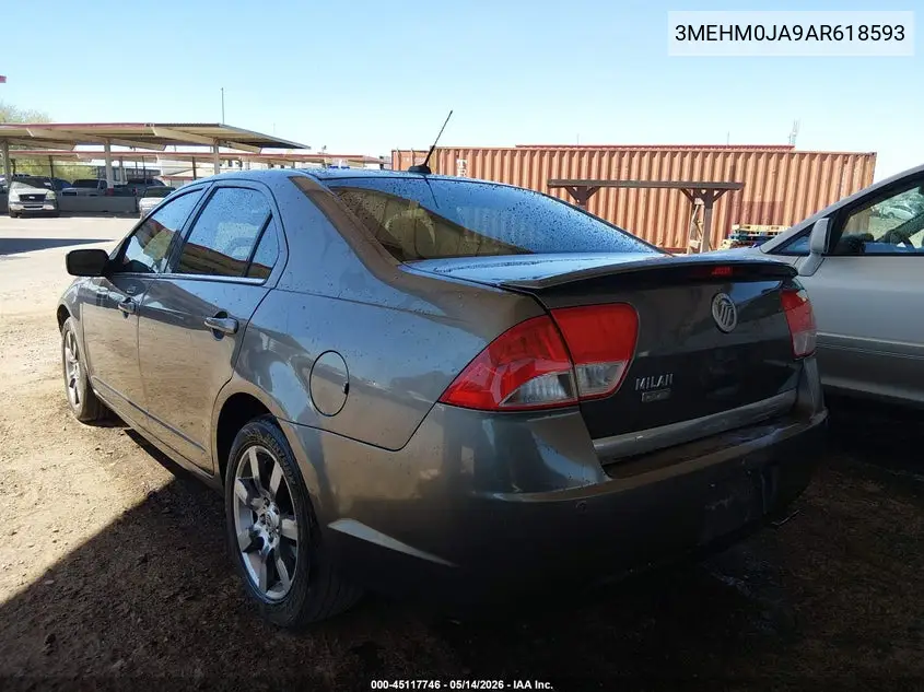 2010 Mercury Milan Premier VIN: 3MEHM0JA9AR618593 Lot: 45117746