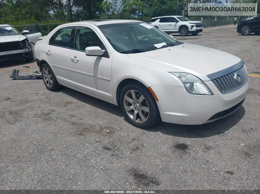 2010 Mercury Milan Premier VIN: 3MEHM0CG0AR663004 Lot: 45218595