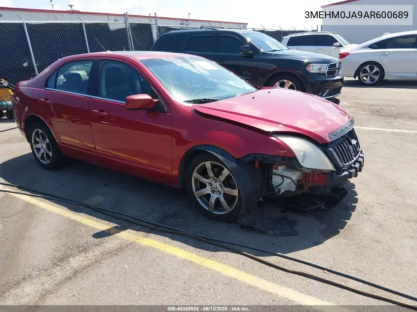 2010 Mercury Milan Premier VIN: 3MEHM0JA9AR600689 Lot: 45360935