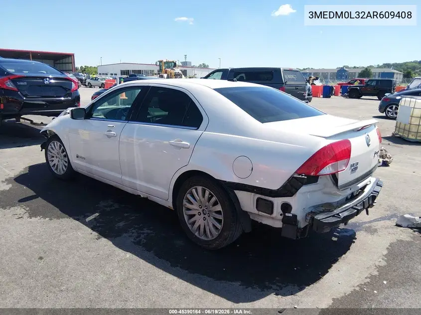2010 Mercury Milan Hybrid VIN: 3MEDM0L32AR609408 Lot: 45390164
