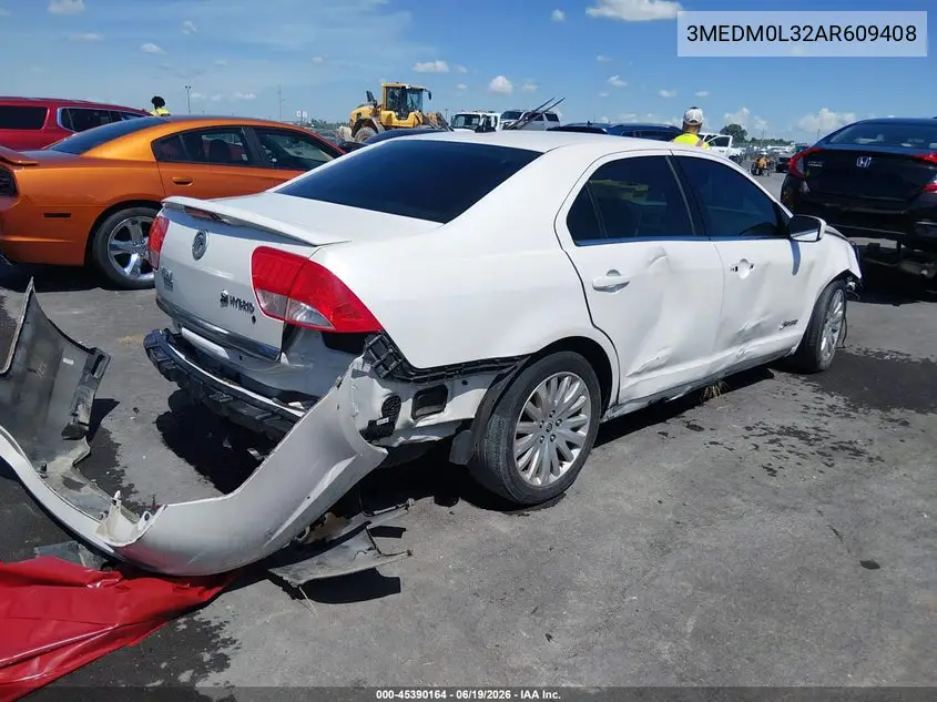 2010 Mercury Milan Hybrid VIN: 3MEDM0L32AR609408 Lot: 45390164