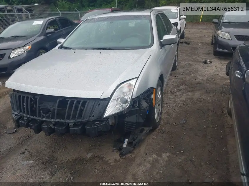 2010 Mercury Milan Hybrid VIN: 3MEDM0L34AR656312 Lot: 45424223