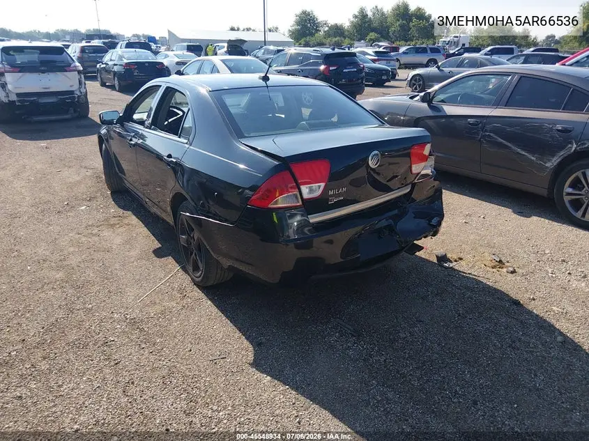 2010 Mercury Milan VIN: 3MEHM0HA5AR665366 Lot: 45548934