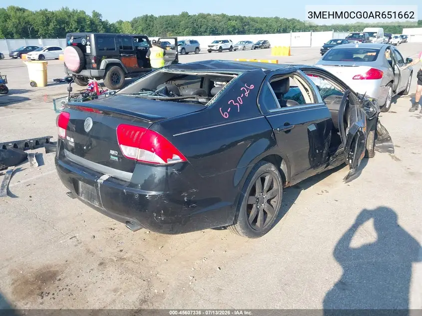 2010 Mercury Milan Premier VIN: 3MEHM0CG0AR651662 Lot: 45607336