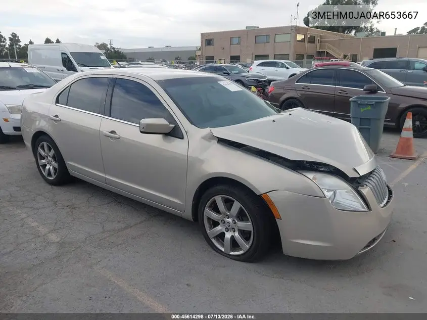 2010 Mercury Milan Premier VIN: 3MEHM0JA0AR653667 Lot: 45614298