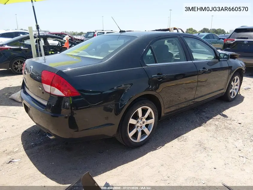 2010 Mercury Milan Premier VIN: 3MEHM0JG3AR660570 Lot: 45669868