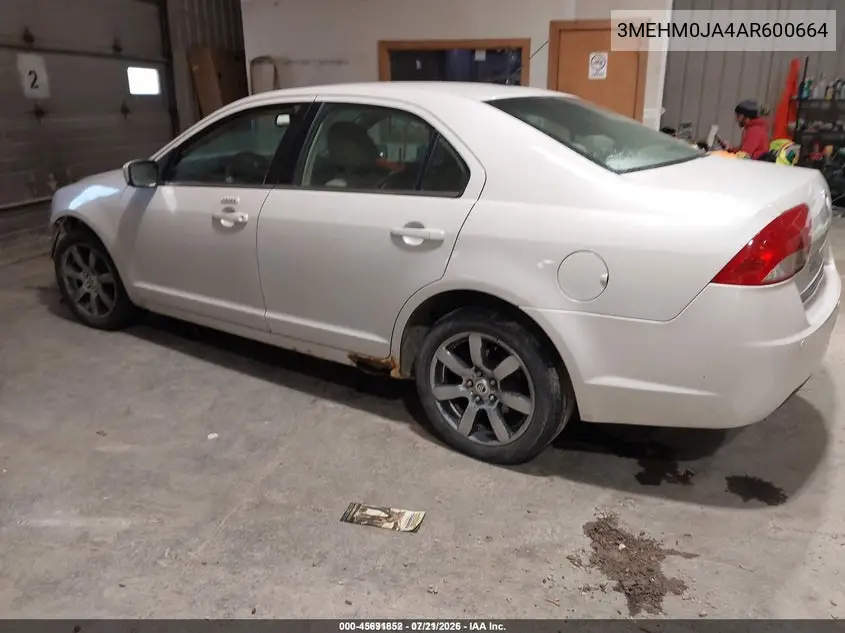 2010 Mercury Milan Premier VIN: 3MEHM0JA4AR600664 Lot: 45691852