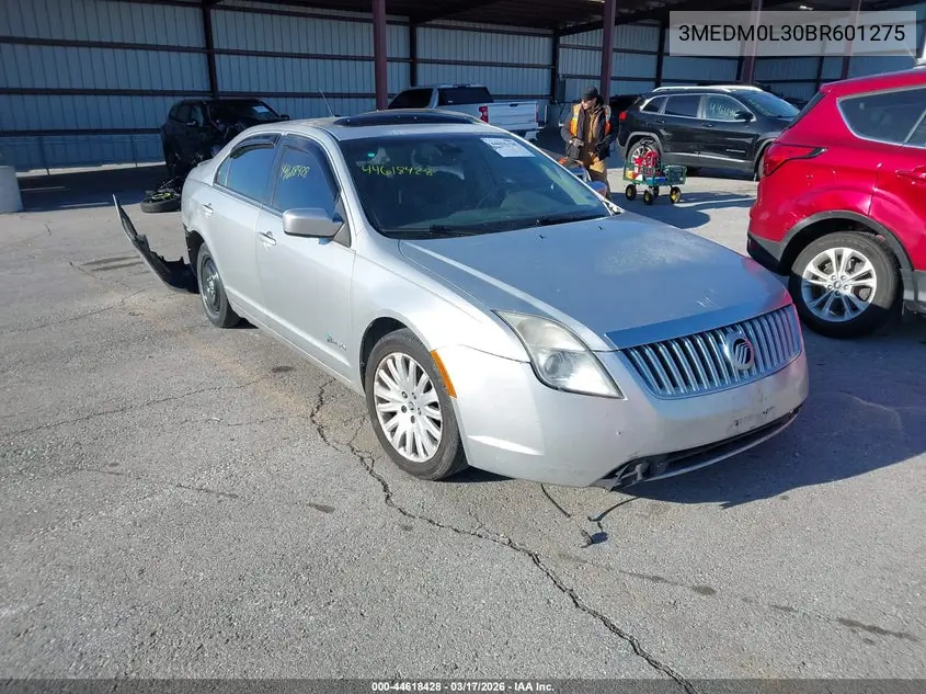 2011 Mercury Milan Hybrid VIN: 3MEDM0L30BR601275 Lot: 44618428