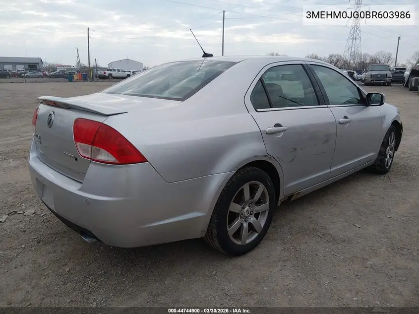 2011 Mercury Milan Premier VIN: 3MEHM0JG0BR603986 Lot: 44744900